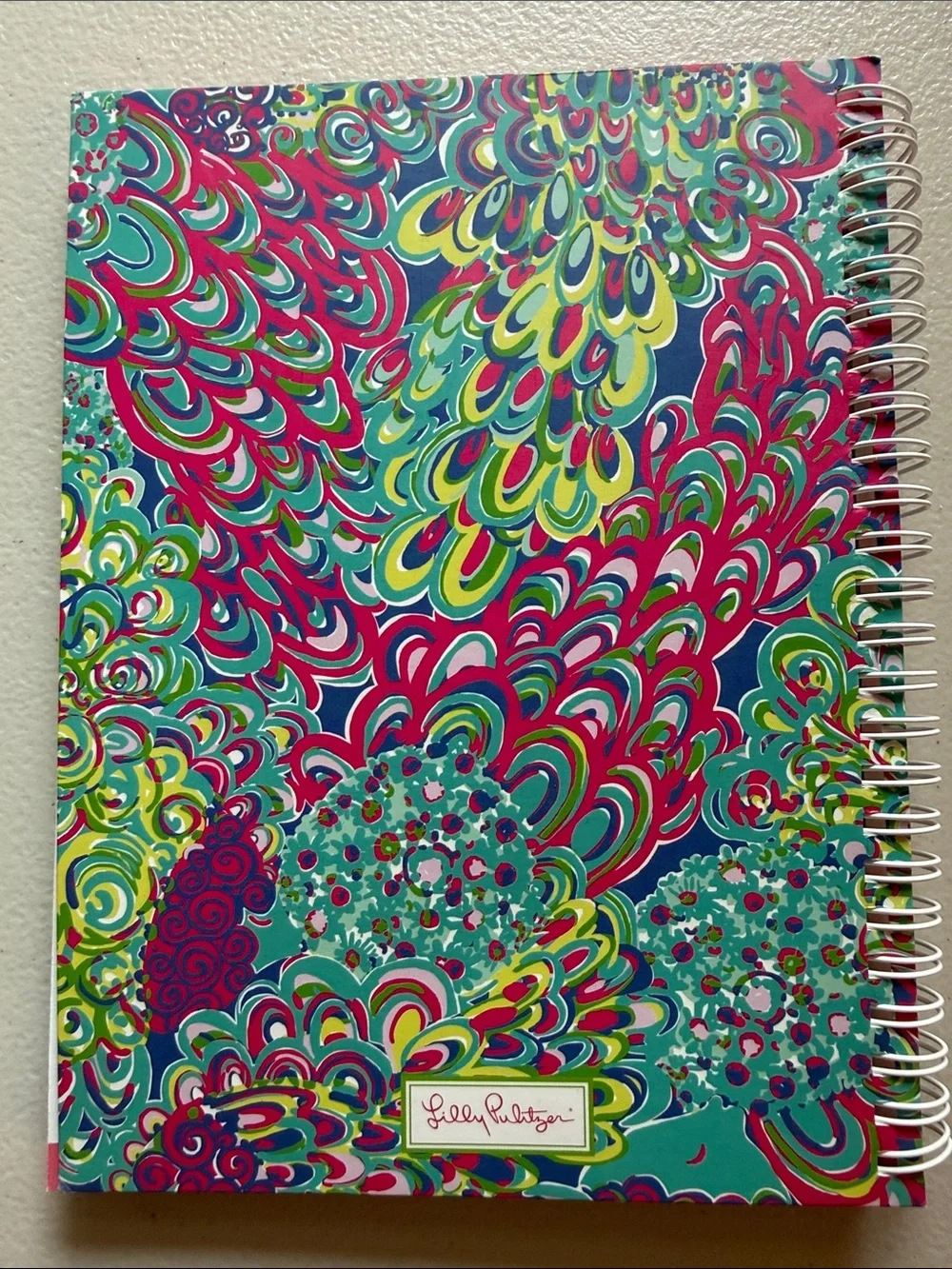Lilly Pulitzer Spiral Notebook - Teal, Pink & Lime Accent
